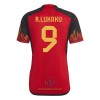 Maglia ufficiale Belgio Lukaku 9 Casa Mondiali 2022 per Uomo